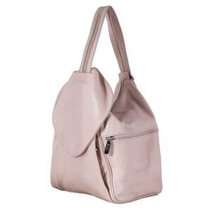 NWT Dias Bags Galini Nude Soft Leather Convertible Laptop Purse Bag Pale Pink